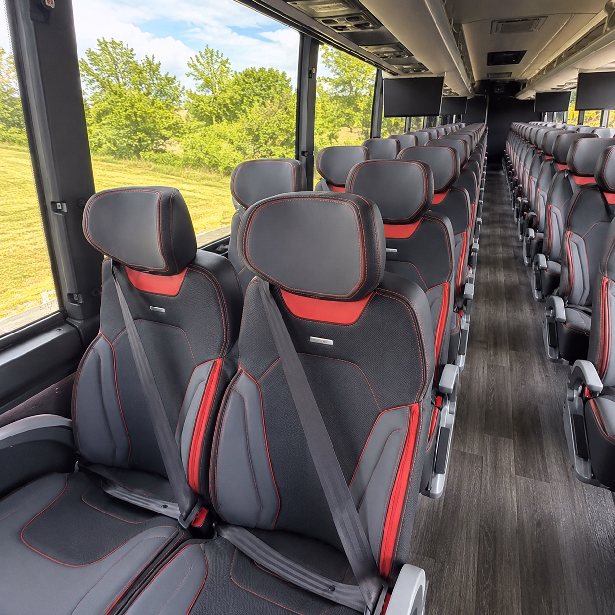 modesto charter bus interior
